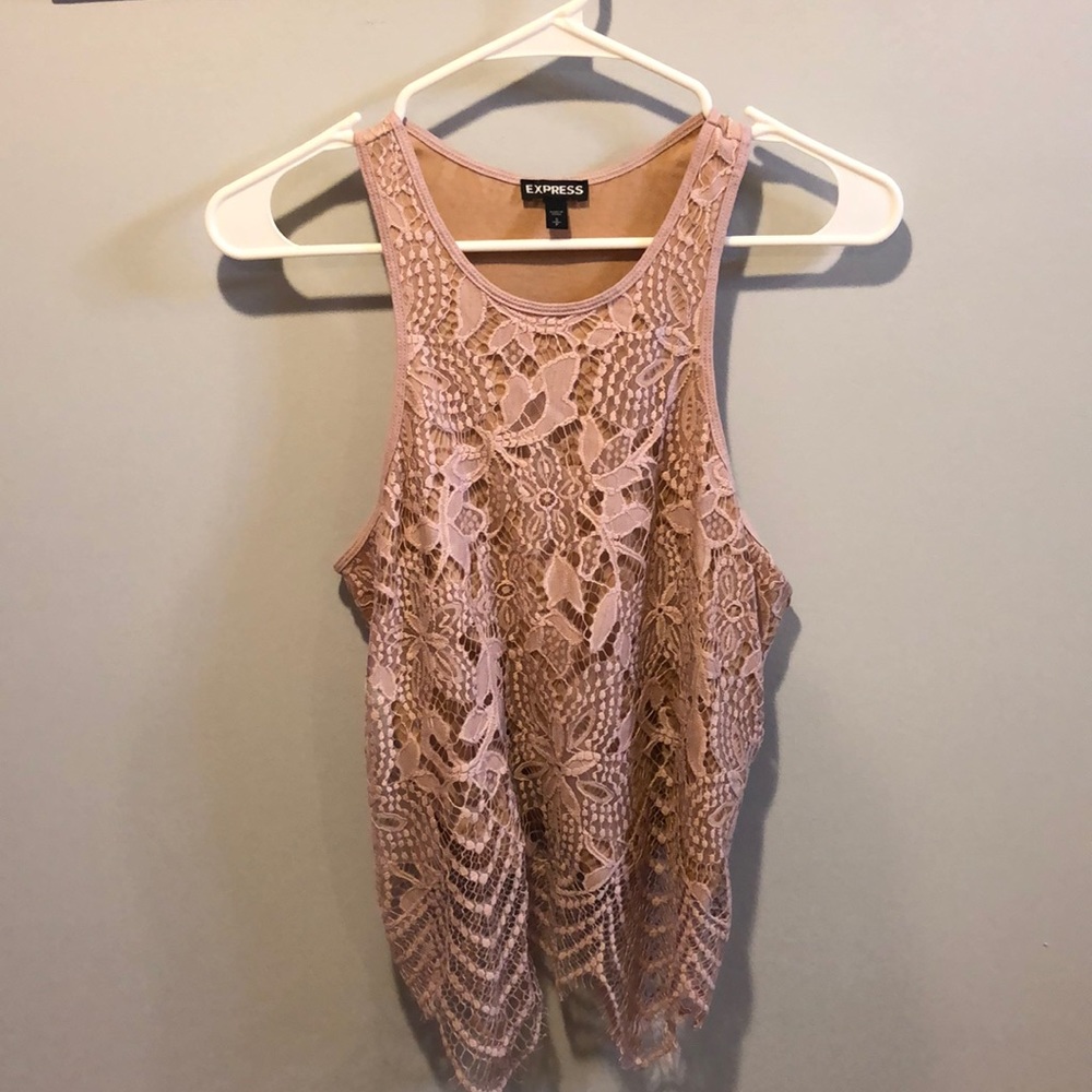 Dressy express racer back tank top
